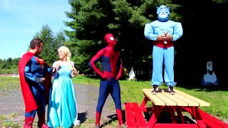 Is Frozen Elsa OK! w_ Spiderman Joker Bad Baby Maleficent Pink Spidergirl Superman! Superhero Fun-__2pkPMu