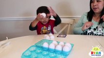 EGGED ON Egg Roulette Challenge Family Fun Game for Kids! Gross Messy Real Food Eggs Surprise Toys-wN6D8