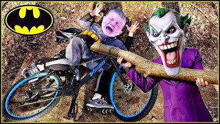 CRYING BABIES Superheroes in Real Life BIKE RIDING Batman Wrecks Bicycle CRYING BABY Joker Prank-TwzX7A9