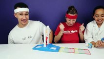 FANTASTIC GYMNASTICS CHALLENGE! Extreme Sour Warheads Candy - Toys AndMe Family Funny Video-GQ5RLH