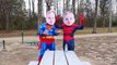 BOTTLE FLIP CHALLENGE Crying Babies SPIDERMAN VS SUPERMAN Superheroes in Real Life Crying Baby-r4MJpR