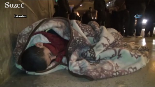 Taksim’de yürek sızlatan görüntü