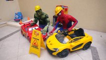 Spiderman CAR WASH GONE WRONG! w_ Hulk Venom Joker Bad Baby & Toys Family Fun McDonalds Kids Video-k2Enzm