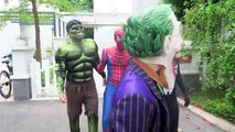 Spiderman EXPLORE HAUNTED HOUSE! Superheroes Fun Venom Joker Hulk Evil Horror Children Sca