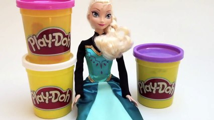 DIY How Make Super Glitter Play Doh Disney Princess Dresses Frozen Elsa Ariel Anna MagiCli