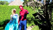 EVIL ELSA & Spiderman vs Frozen Elsa & Spiderman! w_ Bad Baby Joker Maleficent Spidergirl & Candy!-cih3