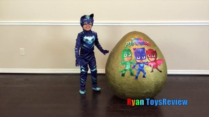 Tải video: PJ MASKS GIANT EGG SURPRISE Toys for Kids Disney Toys Catboy Gekko Owlette PJ Masks IRL Su