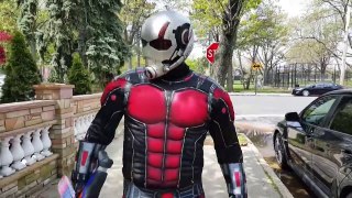 ANTMAN vs MUTANT MOBSTER IRL - Nerf War - Superheroes in Real Life - Spiderman - Marvel - DC-SFHdm5o