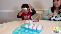 EGGED ON Egg Roulette Challenge Family Fun Game for Kids! Gross Messy Real Food Eggs Surprise Toys-wN6D8jUSb