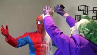 JOKER VS SPIDERMAN BOWLING CHALLENGE!! Superhero Fun In Real Life Fight Movie IRL-ym1gd