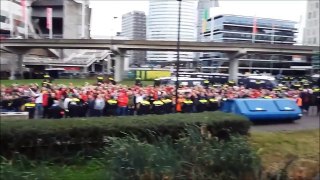Ajax Amsterdam - Standard de Liege Fans cortege and Pyro C3 29 09 2016