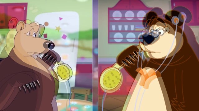 Masha and the Bear Five Little Monkeys Jumping on the Bed - Nursery Rhymes