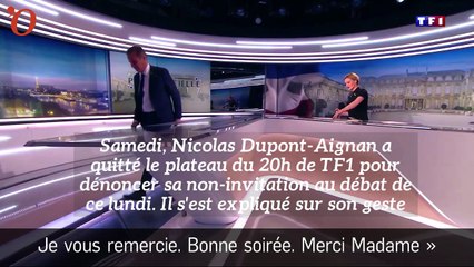 Download Video: Présidentielle : Nicolas Dupont-Aignan explique pourquoi il a quitté le plateau de TF1