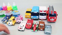 Tayo the little bus and colored jellies play with cars toys slime yjelly 꼬마버스 타요