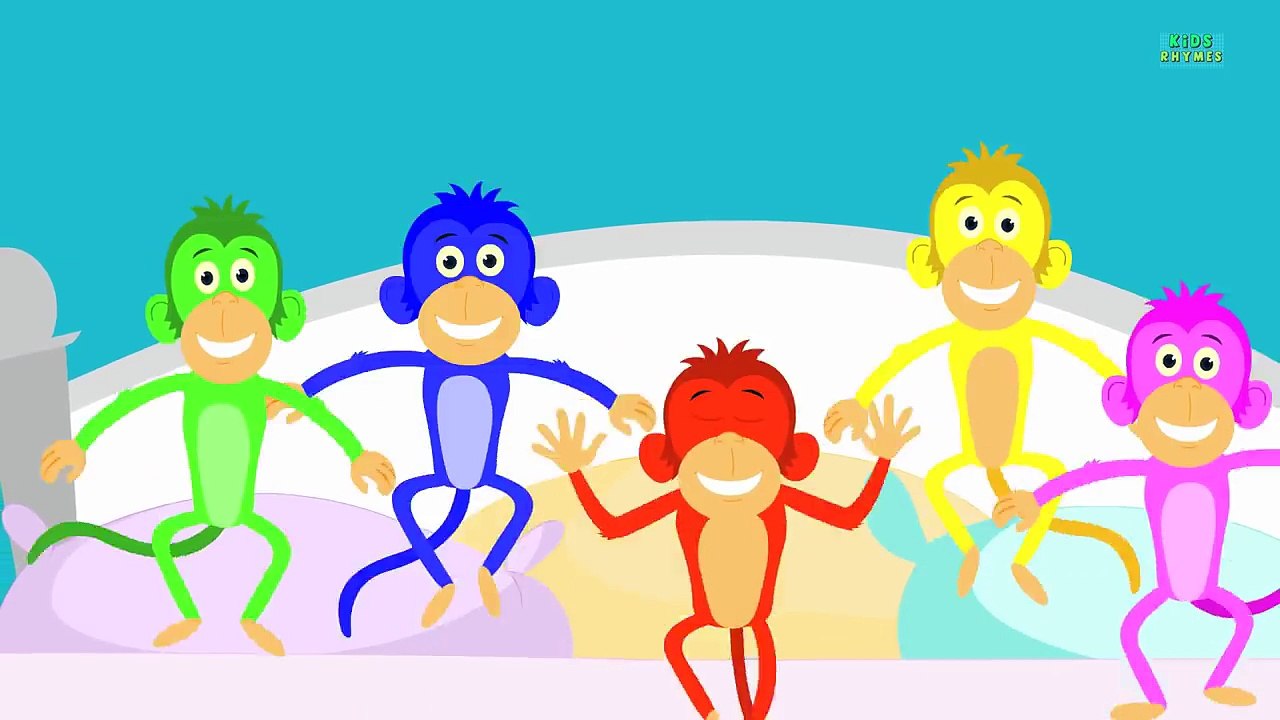 Five Little Monkeys Jumping On The Bed | Children Nursery Rhyme | Songs