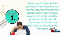 Questions to ask the home renovation contractors NJ before hiring!