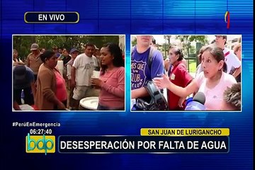 SJL: familias continuaron realizando colas por agua esta madrugada