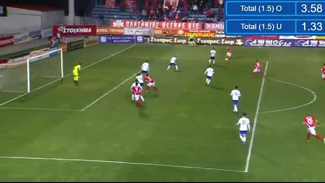 Giorgos Giakoumakis Goal HD - Platanias 1-0 Iraklis - (Greece Super League) 21.03.2017 HD