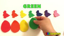 Best Learning Video for Kids LEARN COLORS with Play Doh GIANT Rainbow Surprise Eggs ABC Surprises