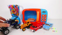 Monster Tow Truck Car Vehicles Toys for Kids Learn Colors for Toddlers with Microwa