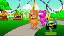 Mega Gummy bear Finger family songs crying while riding roller coaster Gummybear Toys Nurs