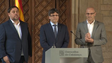 Puigdemont y Junqueras proponen un referédum escocés