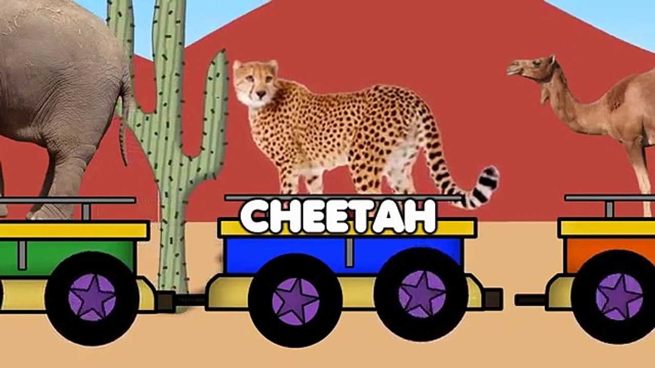 Animals Learning Train Children Nursery Rhymes | Finger Family | Animal Sounds Rhymes