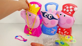 Peppa Pig Jewelry Carrying Case Bedtime and George Pig Super Hero Playset