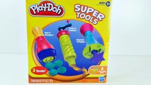 Play Doh SUPER TOOLS 3 Playdough Extruders Colorful Shapes and Molds DCTC Toy Episodes - C