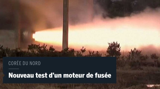 La Corée du Nord teste un nouveau moteur de fusée sous les yeux de son leader