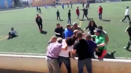 LAMENTABLE - Vergonzosa batalla campal entre padres durante un partido de infantiles en Mallorca
