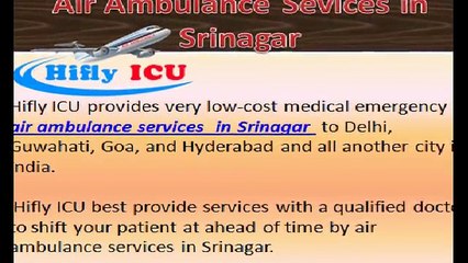 Finest Air Ambulance Services in Ambala and Srinagar