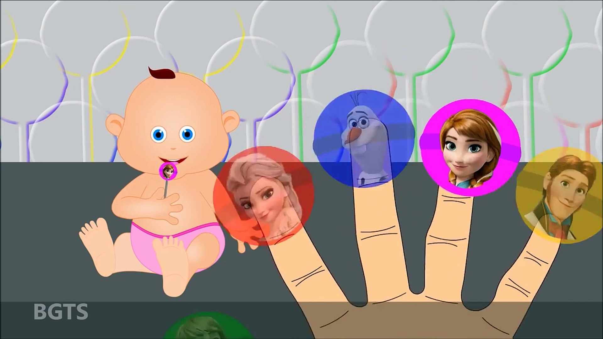⁣Frozen Finger Family Song - Frozen Songs Cartoon Baby Learning Song