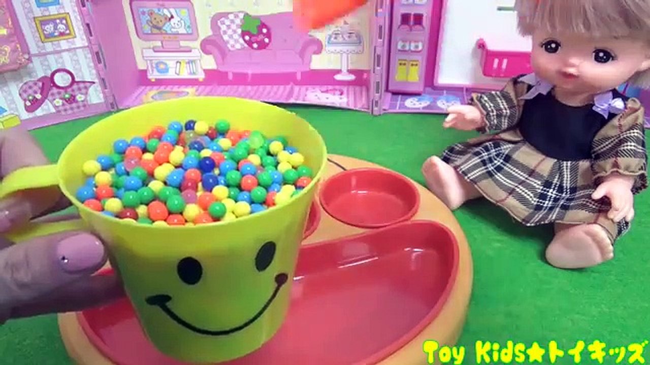 メルちゃん アニメおもちゃ アンパンマンのフェイスランチで遊ぼう❤スライム ビーズ 人形 粘土...