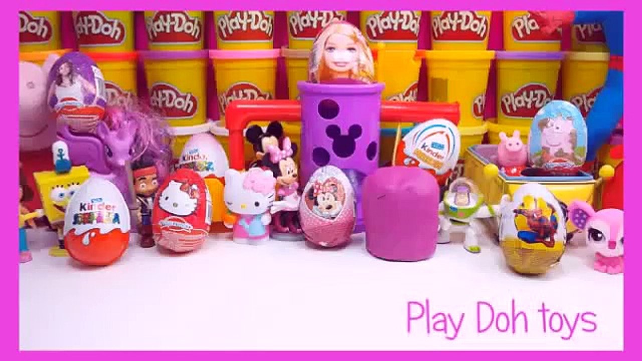 kinder surprise eggs violetta  play doh mlp peppa pig my little pony barbie spiderman-O8BKJAc4Lus