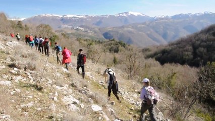 Скачать видео: DOM.29-1-17- DAL PAESE DI ROVIANO AL MONTE S.ELIA SUI MONTI LUCRETILI.