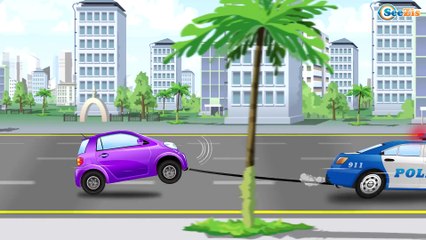Быстрая Полицейская Машина Преследование в городке Весёлые МАШИНКИ Развивающие мультфильмы для детей