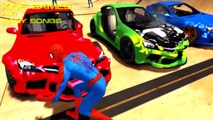 Colors MERCEDES BENZ in Trouble Cars! Nursery Rhymes Colors Spiderman Songs for Children w