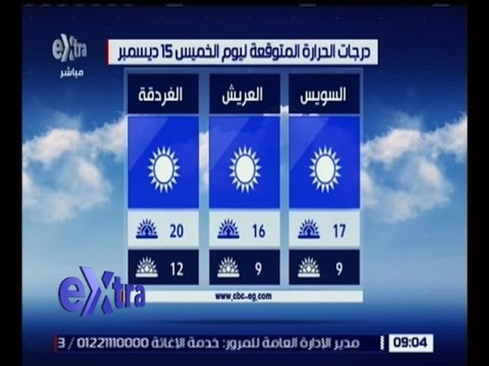 غرفة الأخبار | تعرف على حالة الطقس ليوم الخميس...