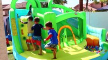 GIANT BIGGEST WATER SLIDE BOUNCER Kids Little Tikes Bounce House Wet Dry Summer Water Park