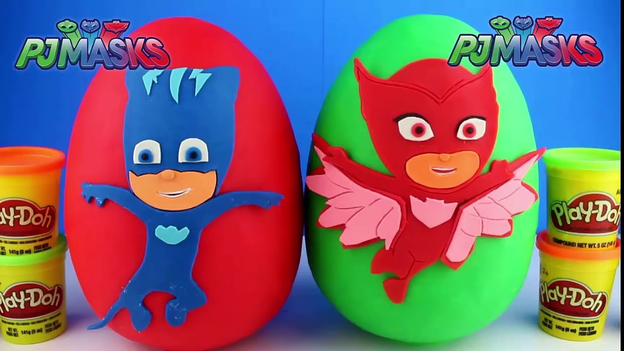 Play Doh Pj Masks   Pj Masks Giant Play Doh Surprise Eggs Disney Blind Bags Owlette Gekko Catboy-mMbTIS1nsmI