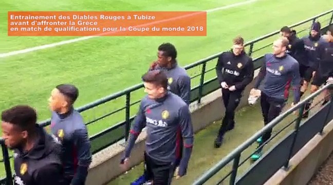 L'entrainement en public des Diables Rouges avant Belgique - Grèce