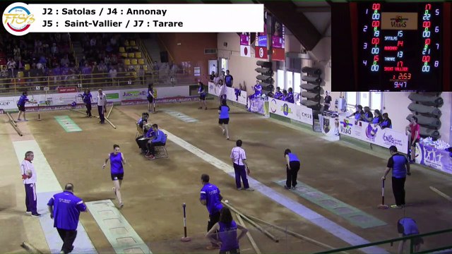 Troisième tour, tir rapide en double, finales National 2 féminine et masculine, France Clubs, Sport Boules, Saint-Vulbas 2017