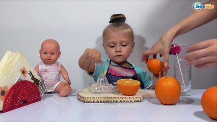 ✔ Baby Born. Рецепт Апельсинового сока для Куклы. It`s an orange juice recipe for a doll. Серия 7 ✔