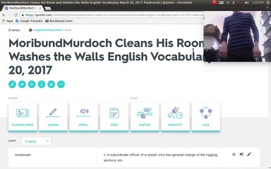 English:MoribundMurdoch Cleans His Room and Washes the Walls English Vocabulary March 20, 2017 Assay 1
