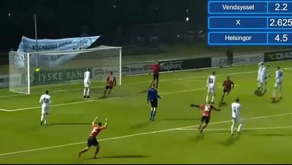Ricki Olsen Goal HD - Vendsyssel FF 1-1 FC Helsingor - (Danish 1st Division) 21.03.2017 HD
