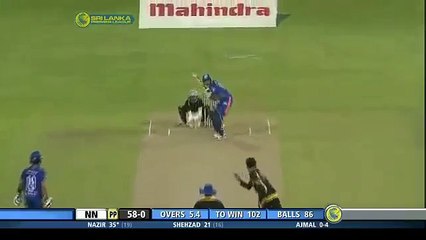 Imran Nazir's Monster SIX off Ajmal in SLPL 2012
