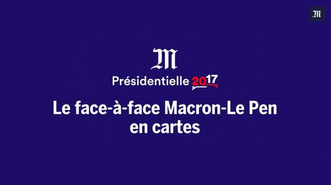 Premier tour : le face-à-face Macron - Le Pen en cartes