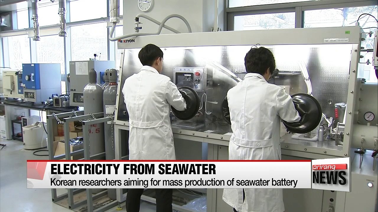 Korean researchers conduct research on seawater battery for industrial use and commercial distribution