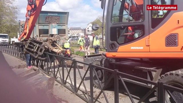 Lannion. La remorque du camion se détache, la circulation bloquée